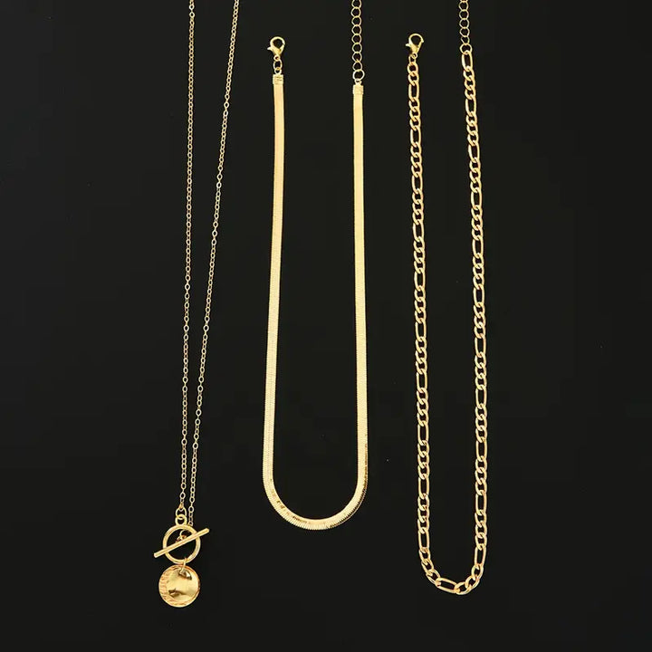 Collier superposé en coin texturé Savira