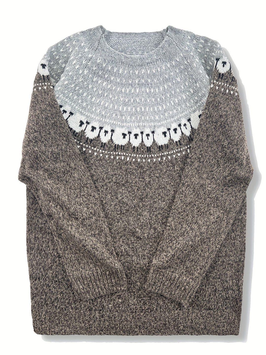 Nordic™ | Pull d'Hiver Élégant avec Motif Jacquard Moutons
