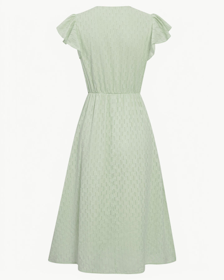 Zella™ | Robe midi élégante à col en V