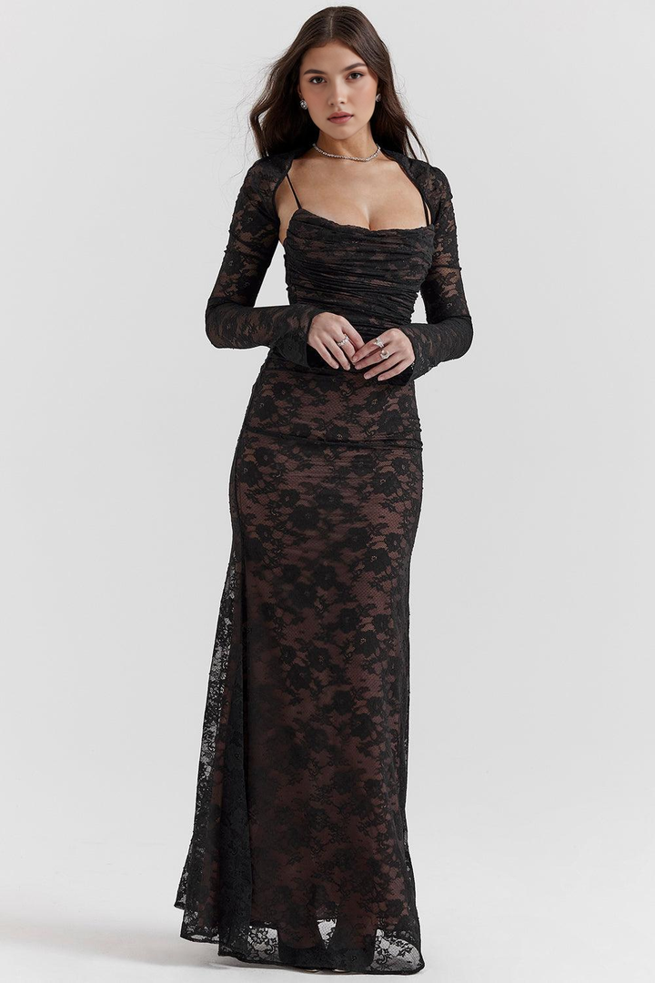 CELESTE - Robe Maxi en Dentelle