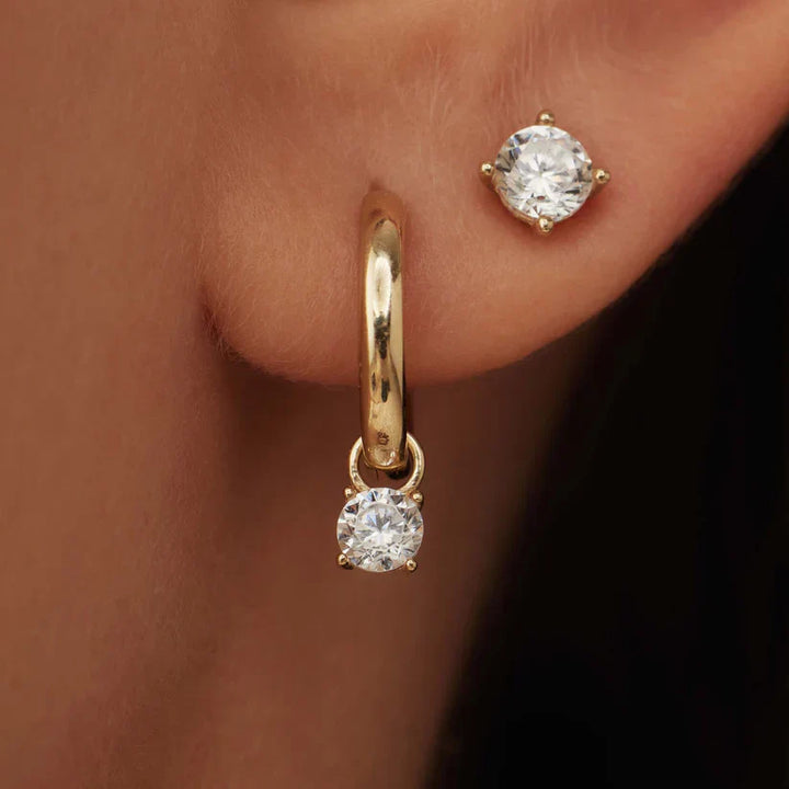 Boucles d'oreilles en pierre Larmes de Lune