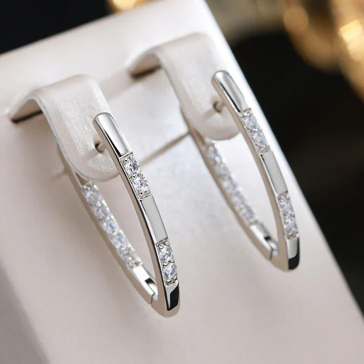 Boucles d'oreilles en zirconium doré