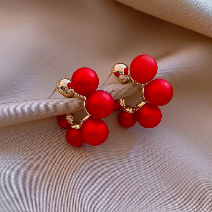 Boucles d'oreilles en perles élégantes