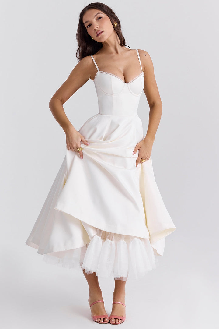 Celia™ | Elégante robe midi avec poches cachées