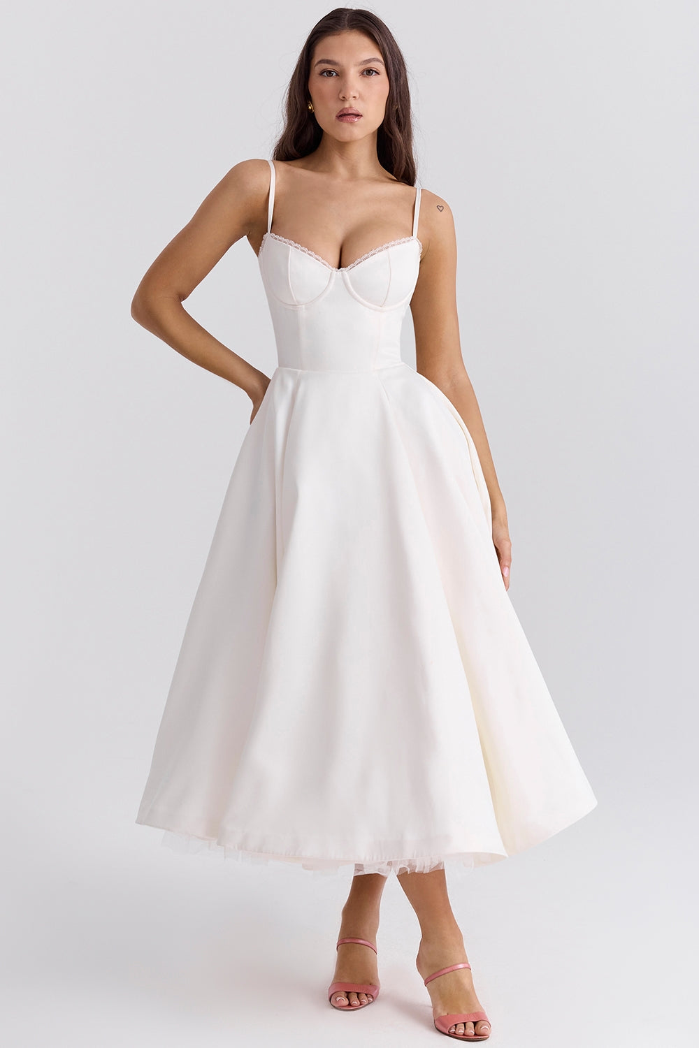 Celia™ | Elégante robe midi avec poches cachées