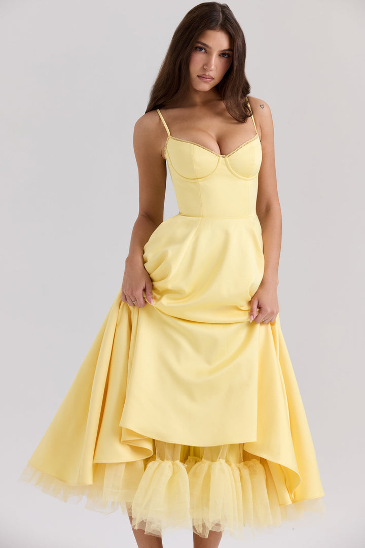 Celia™ | Elégante robe midi avec poches cachées