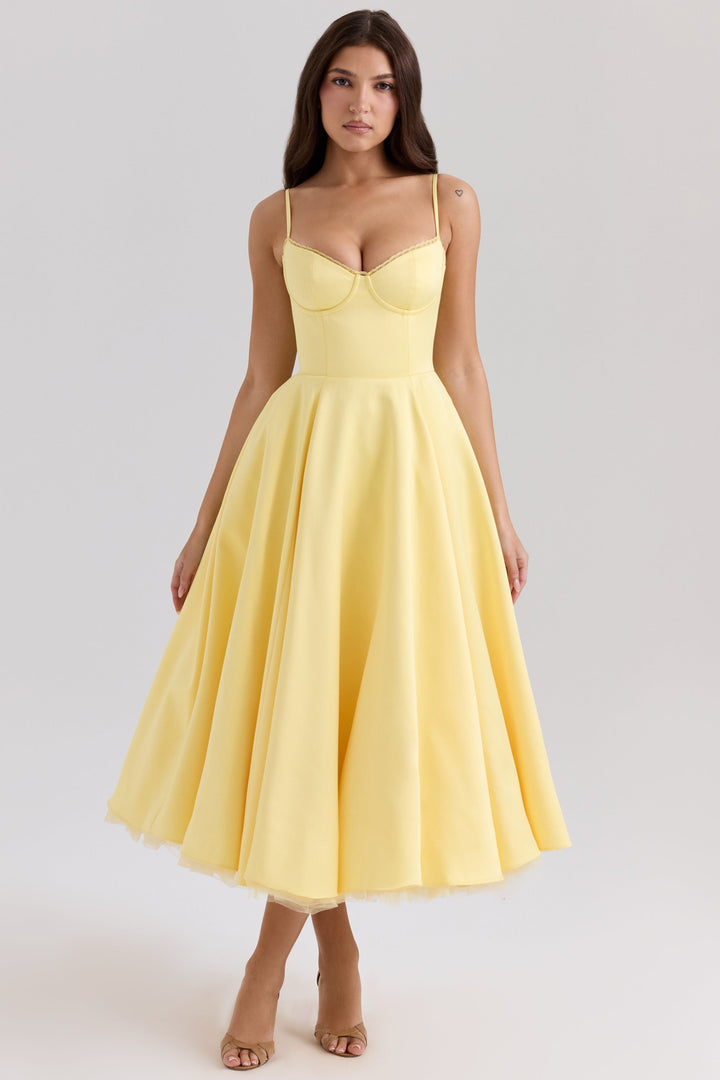 Celia™ | Elégante robe midi avec poches cachées