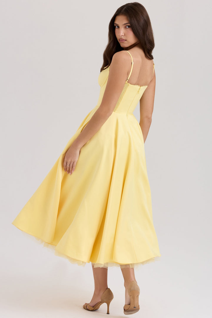 Celia™ | Elégante robe midi avec poches cachées