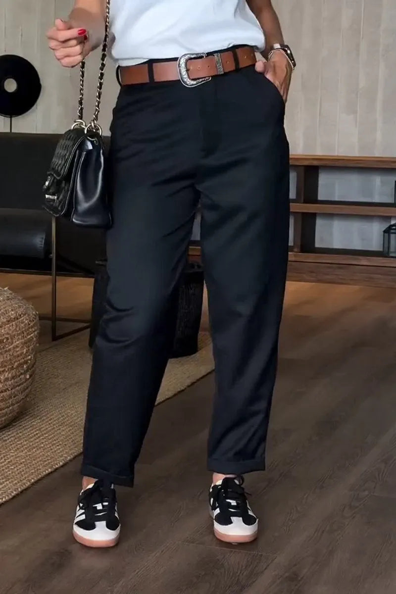 Sylvara™ | Pantalon Tailleur Rayé Élégant