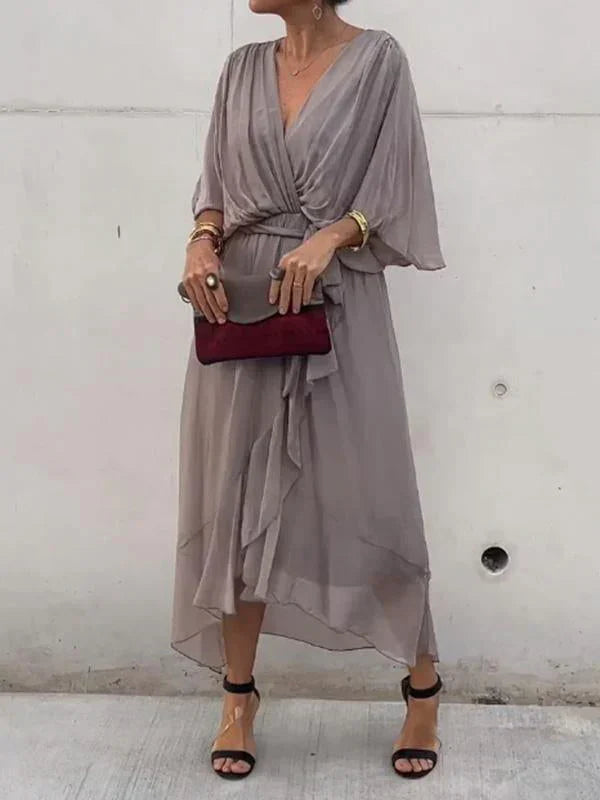 Elrik™ | Robe Fluide à Col en V Élégante