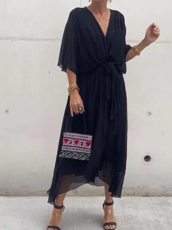 Elrik™ | Robe Fluide à Col en V Élégante