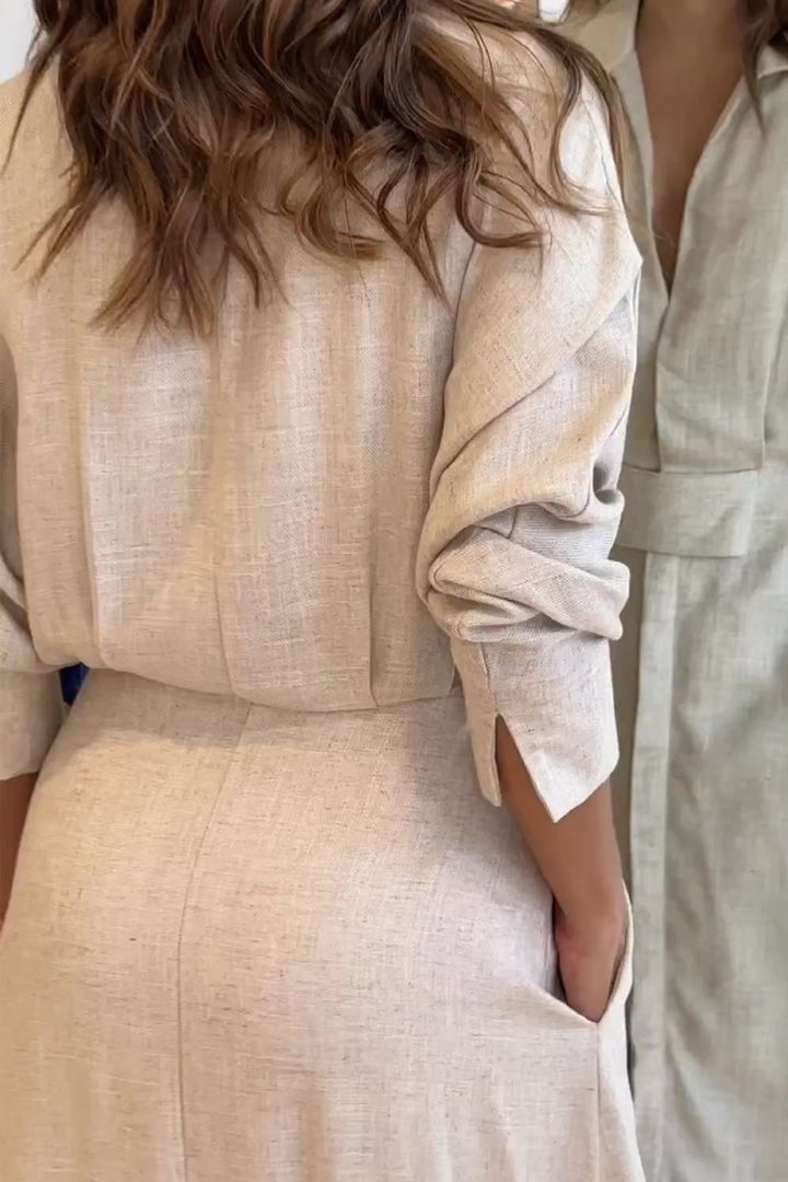 Jeanette | Robe maxi avec décolleté en V