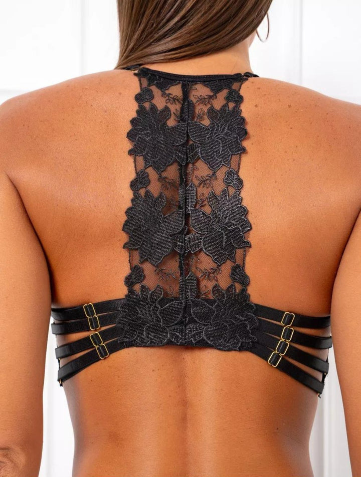Maxine™ | Ensemble de Lingerie Élégante 3 Pièces avec Broderie Florale