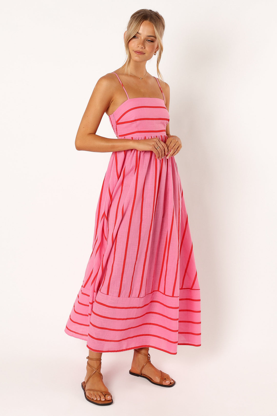 Luella™ | Robe Maxi Élégante en Rose Fluo