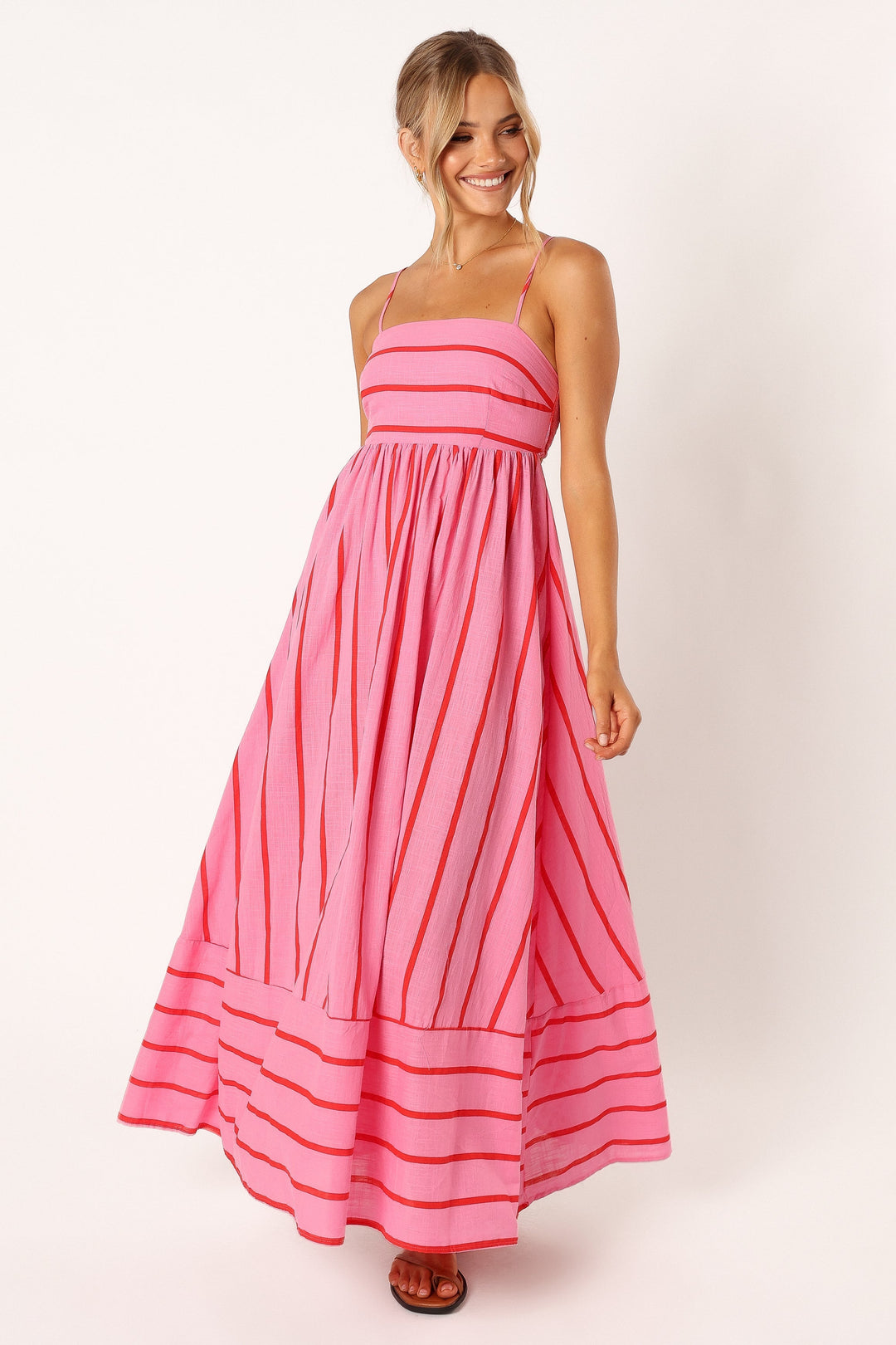 Luella™ | Robe Maxi Élégante en Rose Fluo