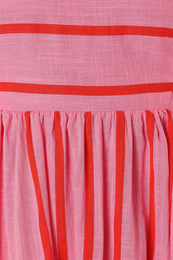 Luella™ | Robe Maxi Élégante en Rose Fluo