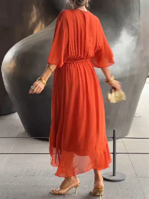 Elrik™ | Robe Fluide à Col en V Élégante