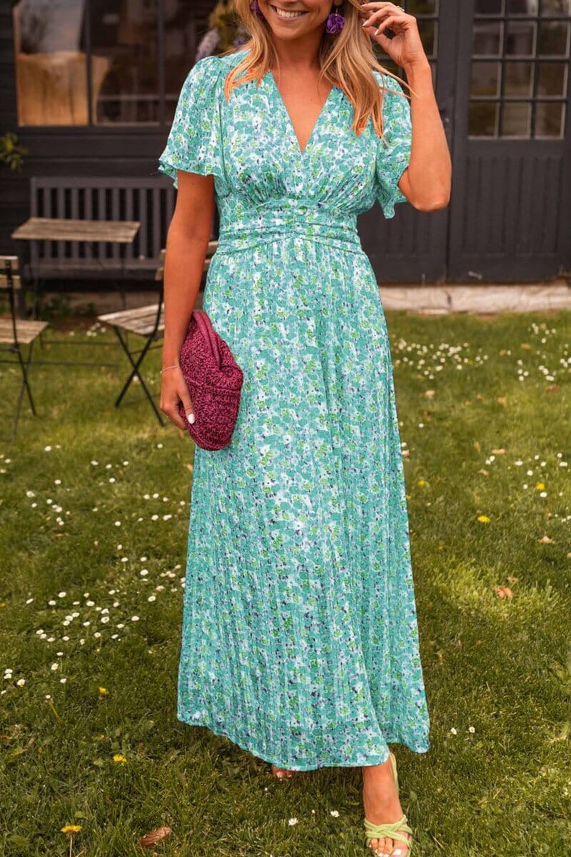 Amelia | Élégant robe longue avec décolleté en V