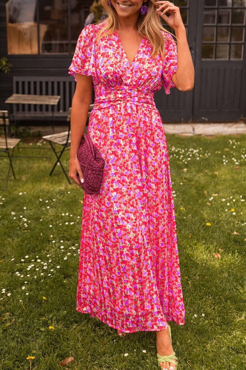 Amelia | Élégant robe longue avec décolleté en V