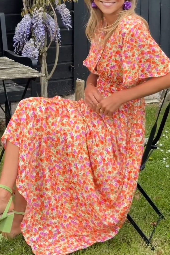 Amelia | Élégant robe longue avec décolleté en V