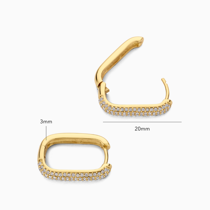 Boucles d'oreilles Icon Pavé