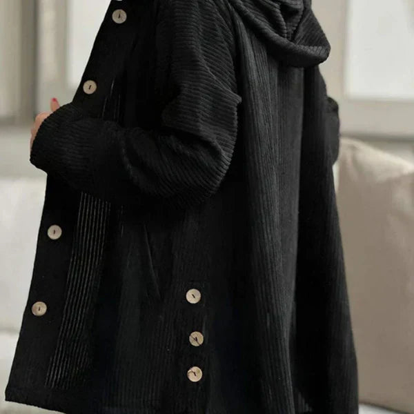 Elisa™ | Manteau côtelé à capuche