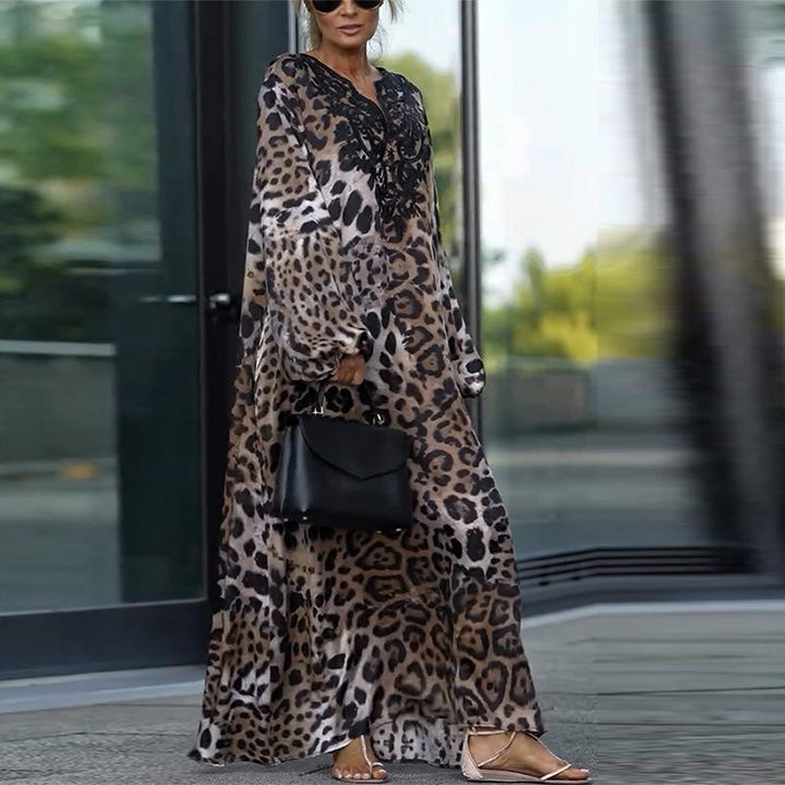Ariana™ | Robe Fluide Élégante Imprimée Léopard
