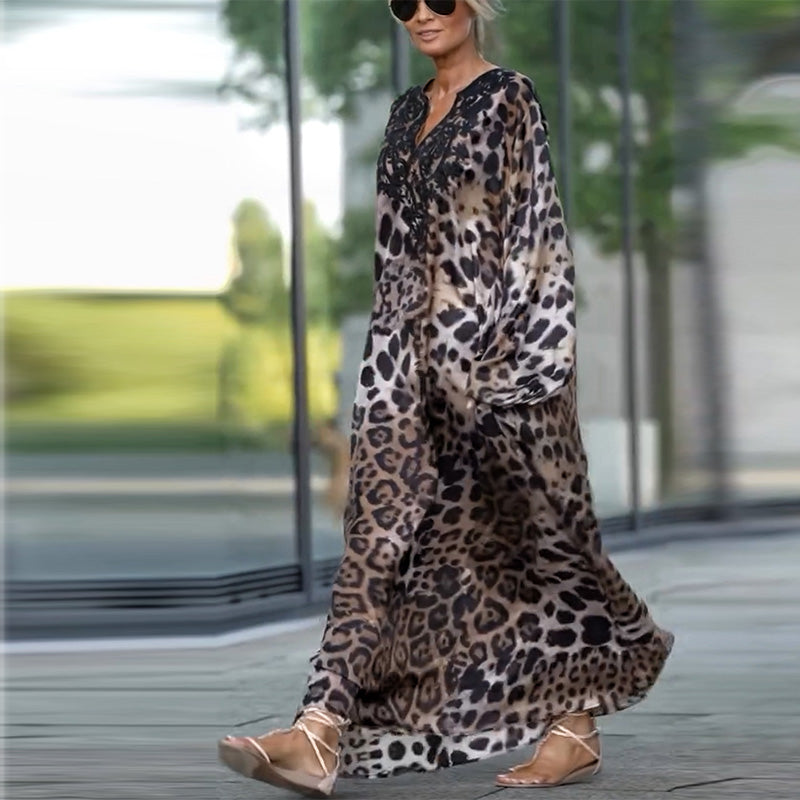 Ariana™ | Robe Fluide Élégante Imprimée Léopard