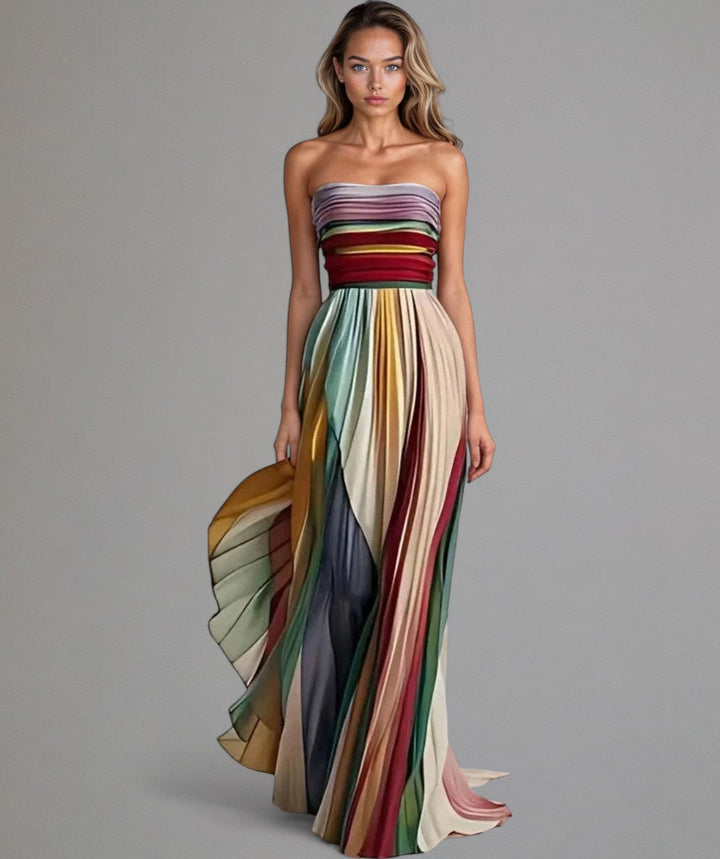 Elinas™ | Robe Sans Manches Colorée