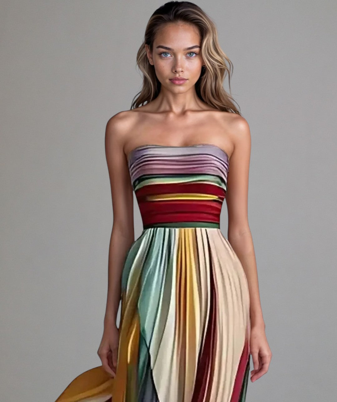Elinas™ | Robe Sans Manches Colorée
