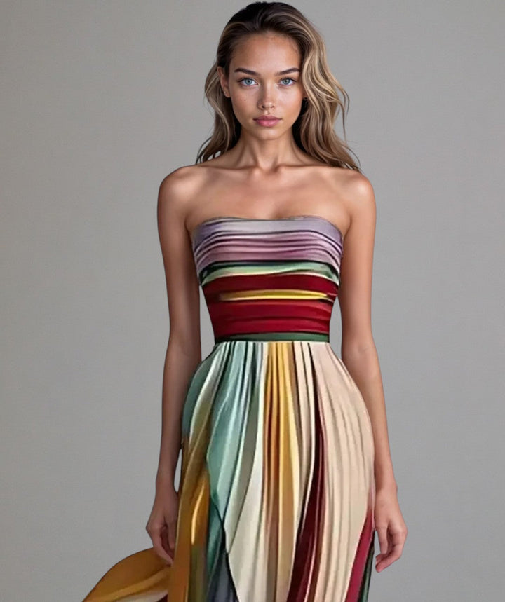 Elinas™ | Robe Sans Manches Colorée