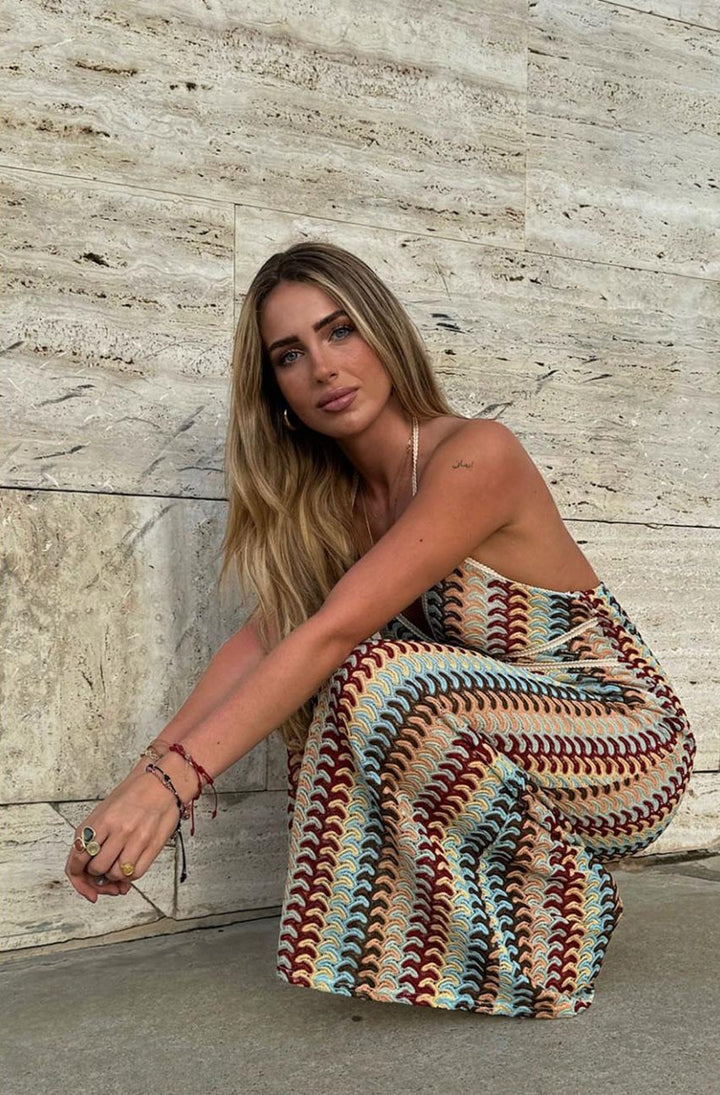 Cancún - Robe longue en crochet