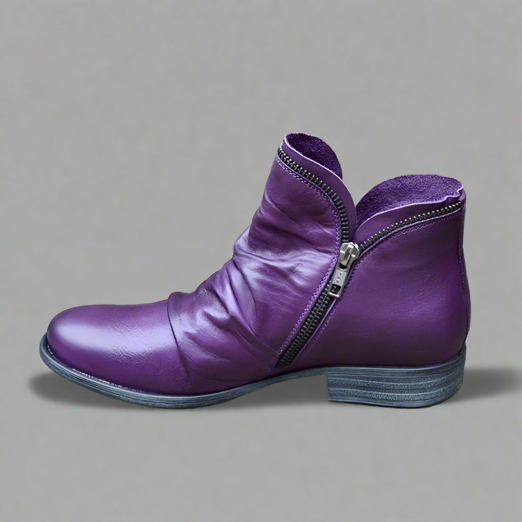 Sighild | Bottes en cuir exquises avec fermeture éclair