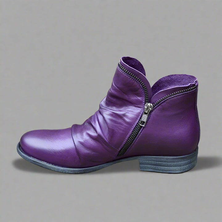 Sighild | Bottes en cuir exquises avec fermeture éclair